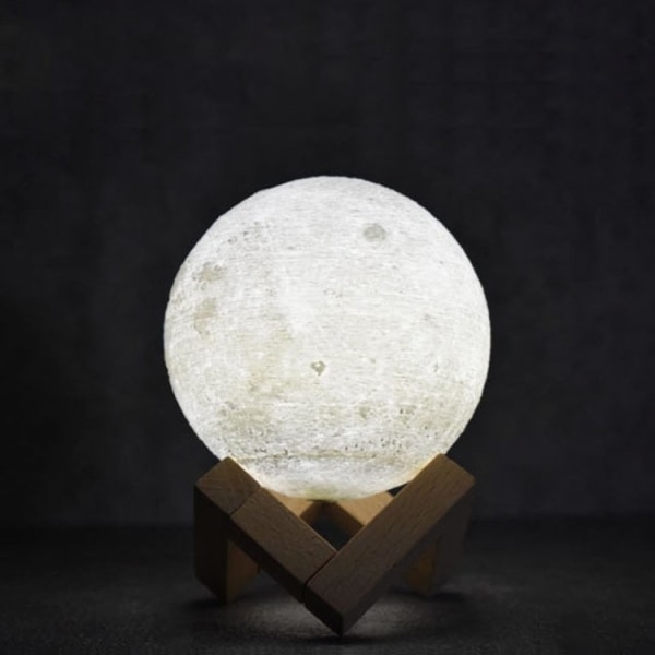 Lampa - Moon Lamp / Månlampa - 8cm - Justerbar färg multifärg