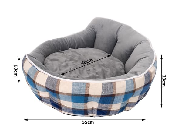 Hundbädd mjuk fluffig small medium grå