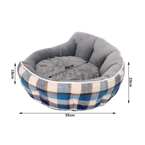 Hundbädd mjuk fluffig small medium Grey