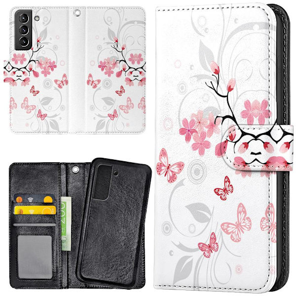 Samsung Galaxy S21 FE 5G - Mobilcover/Etui Cover Naturligt Mønst Multicolor