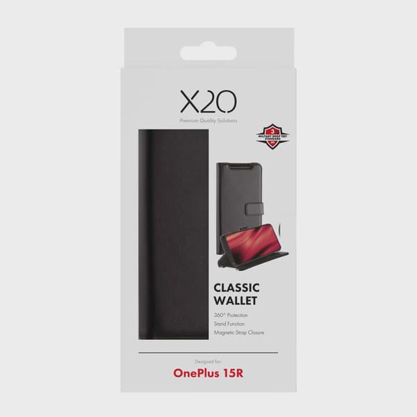 X2O Classic Wallet Plånboksfodral OnePlus 15R Svart