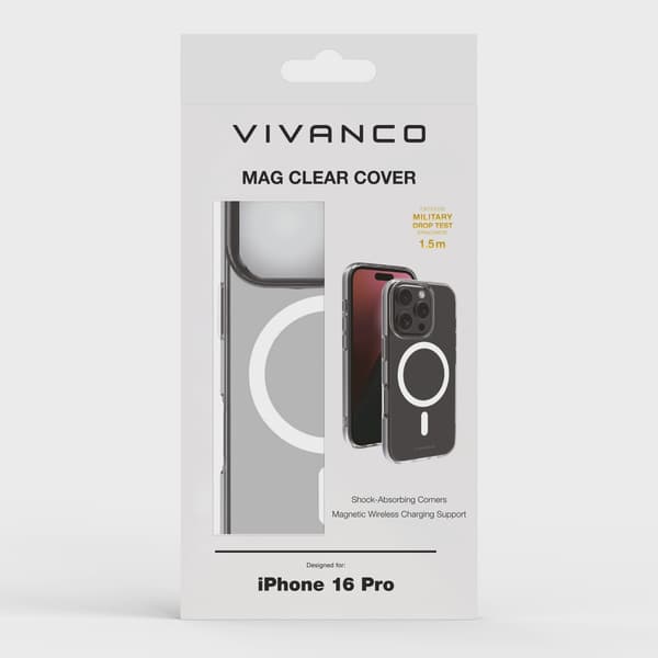 Vivanco Mag Clear skal iPhone 16 Pro Transparent