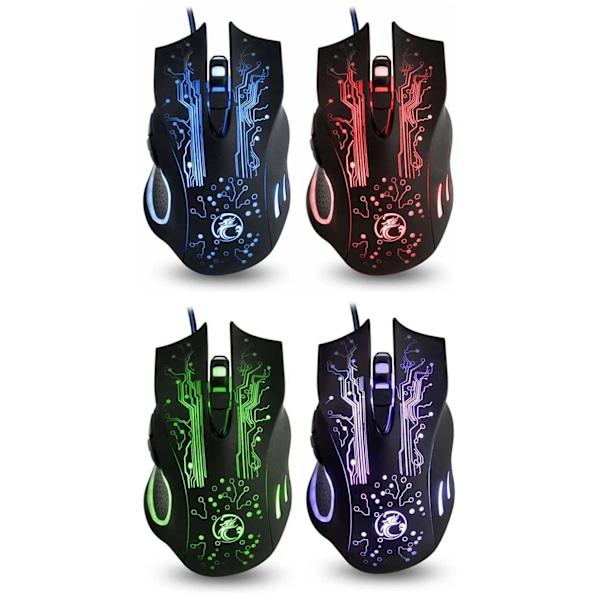 Gaming Mus med Skiftende Lys / Computermus - Estone X9 Black