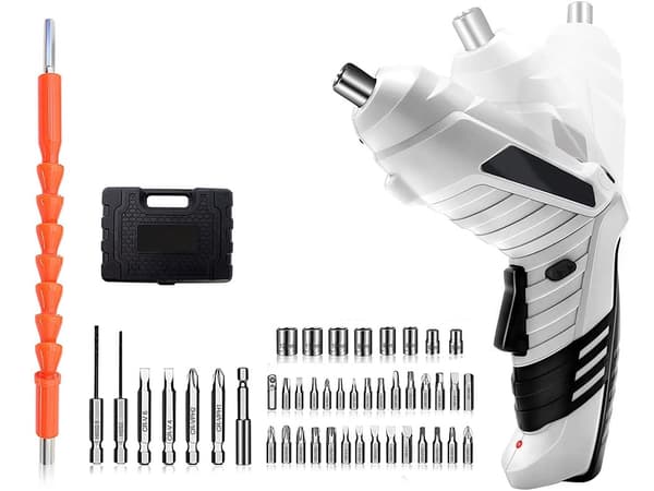 Skruvdragare mini - 45 delar med bits och USB-laddning