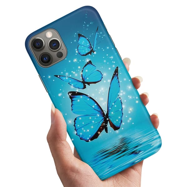 Deksel / Mobildeksel til iPhone 16 Pro - Glitrende Sommerfugler