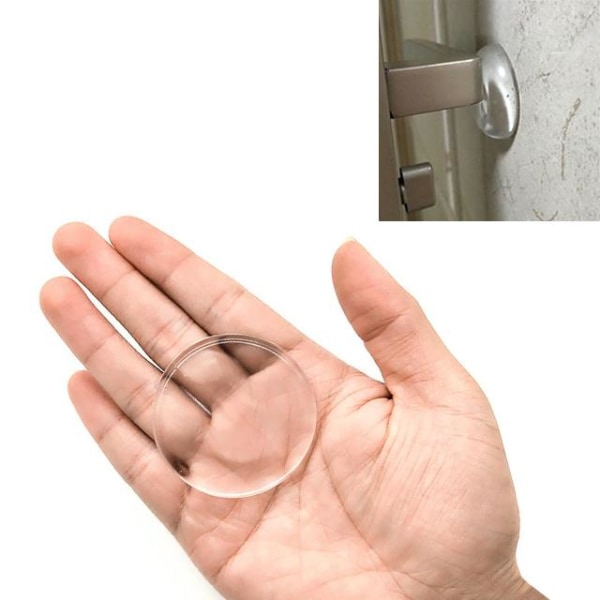 6-Pak Vægbeskyttelse / Dørstop - Beskytter væggen mod dørhåndtag Transparent