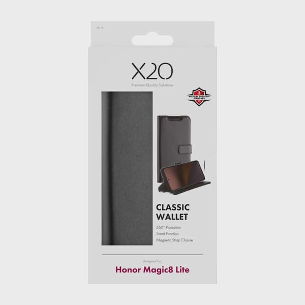 X2O Classic Wallet Plånboksfodral Honor Magic8 Lite Svart