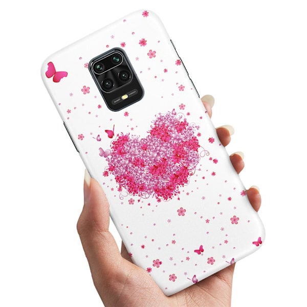 Deksel / Mobildeksel til Xiaomi Redmi Note 9 Pro - Blomsterhjerte