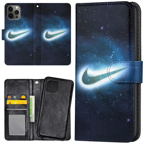 iPhone 12 Pro Max - Plånboksfodral/Skal Nike Yttre Rymd