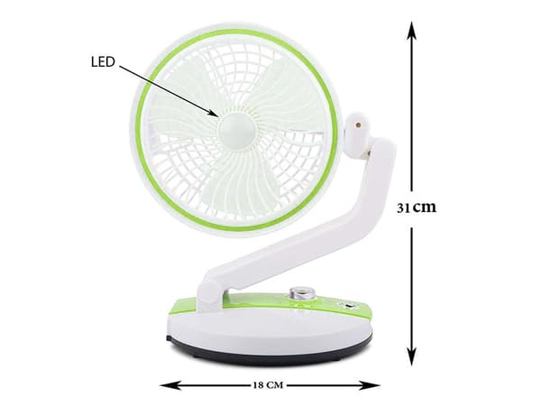 Trådlös Fläkt / Bordsfläkt - 18 cm Green