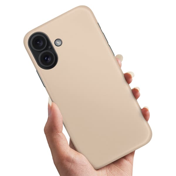 Cover / Mobilcover til iPhone 16 Plus - Beige