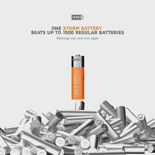 Xtorm NextGen AA-batterier USB-C uppladdningsbara 4-pack