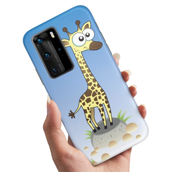 Huawei P40 - Cover/Mobilcover Tegnet Giraf
