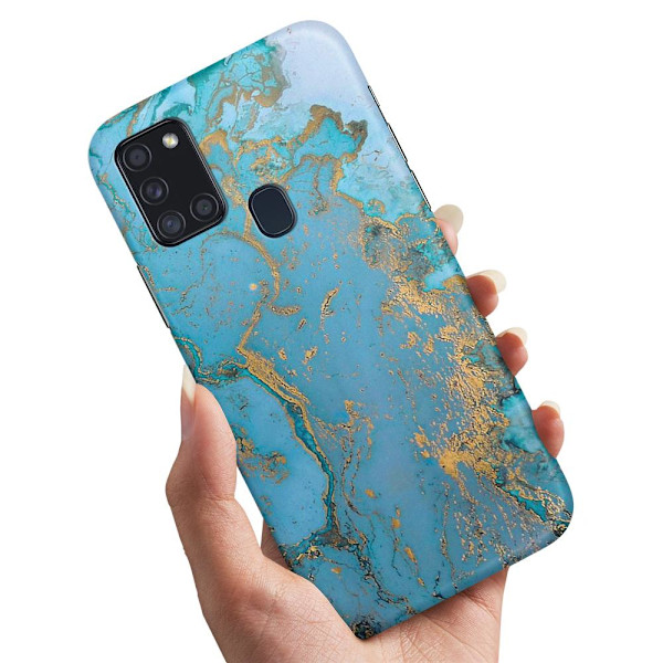 Samsung Galaxy A21s - Cover/Mobilcover Marmor Multicolor