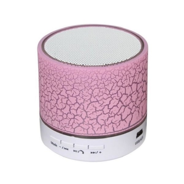 Høyttaler - Bluetooth med LED - Bærbar og miniformat Pink