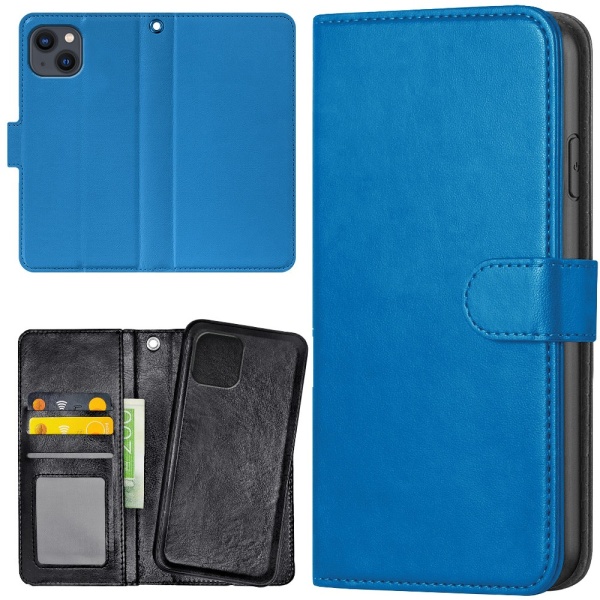 iPhone 15 Plus - Plånboksfodral/Skal Blå