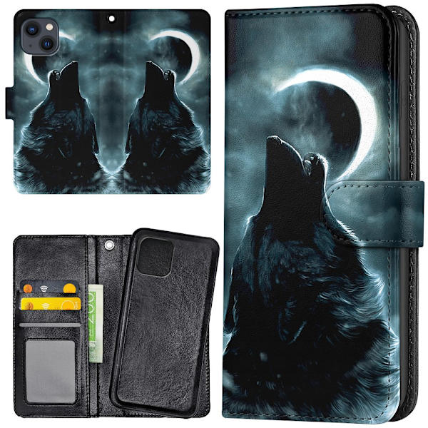 iPhone 15 - Lommebok Deksel Wolf