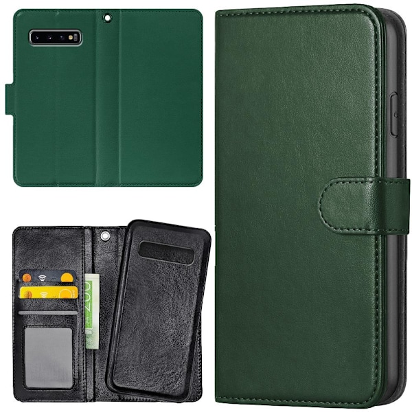 Samsung Galaxy S10 Plus - Mobilcover/Etui Cover Mørkgrøn Dark green