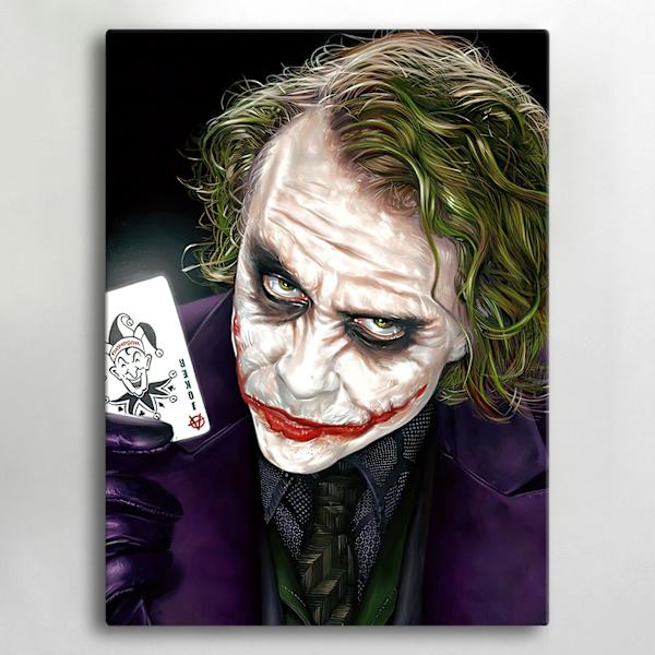 Lærredsbillede / Lærredstryk - Joker - 40x30 cm - Lærred