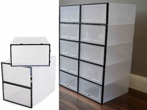 Skolåda / Skobox - Förvaringsbox till skor – 3-Pack