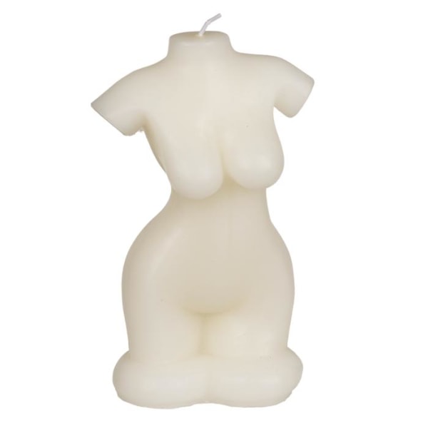 Varmelys / Stearinlys - Kvinde krop - 15 cm White