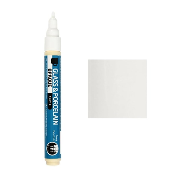Porslin- & Glaspenna - Välj färg! White Vit (2-4 mm)
