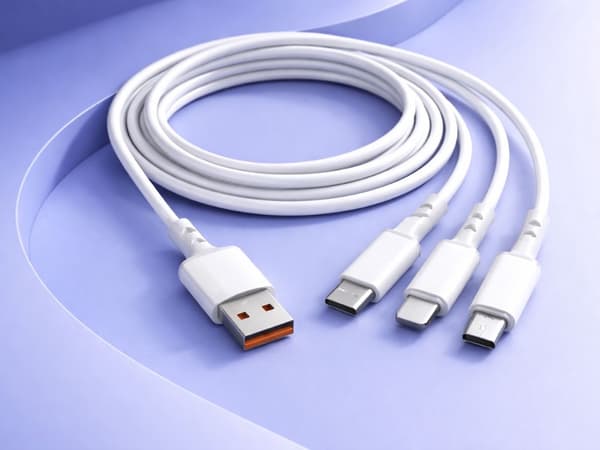 20W USB & USB-C väggladdare + 3-i-1 kabel iPhone