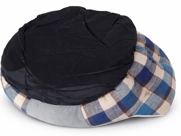Hundbädd mjuk fluffig small medium Grey
