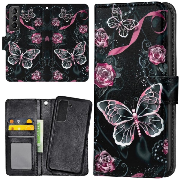 Samsung Galaxy S22 - Mobilcover/Etui Cover Sommerfugle