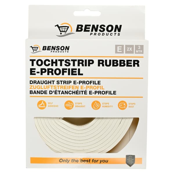 Tätningslist E-profil 2 x 3 m vit
