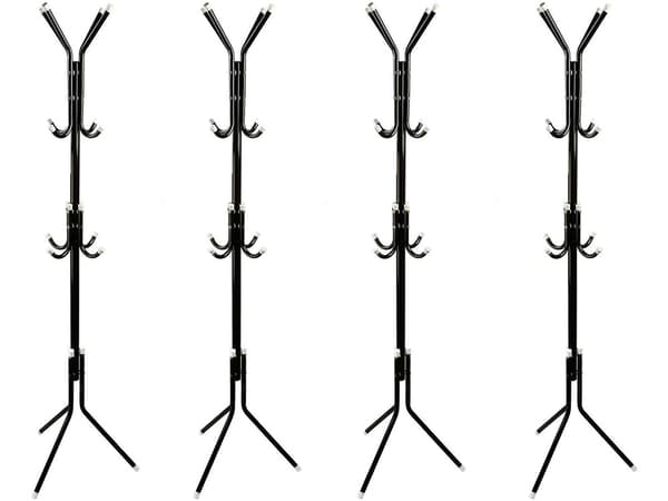 Klädställ ytterkläder jackor golvkrokarmar Black