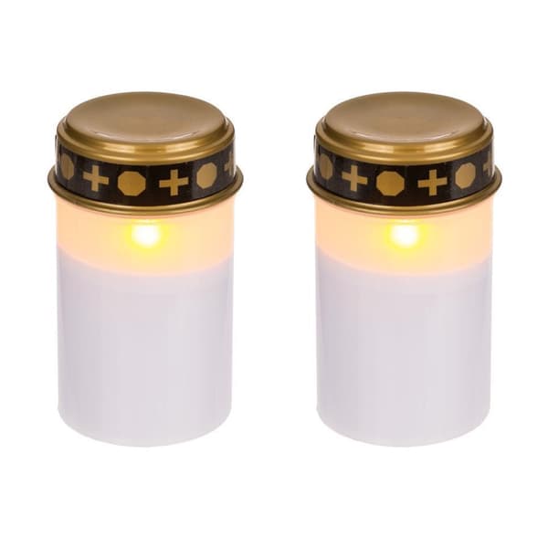 2-Pack - Gravljus LED / Ljus - Ljus till Gravar 1200 timmar 2-Pack