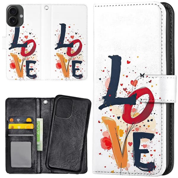 iPhone 16 Plus - Lommebok Deksel Love