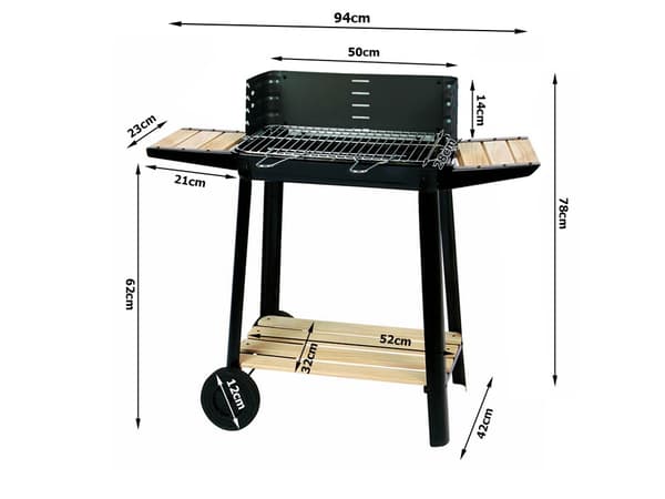 Grill / Kolgrill - 94x78x42 cm