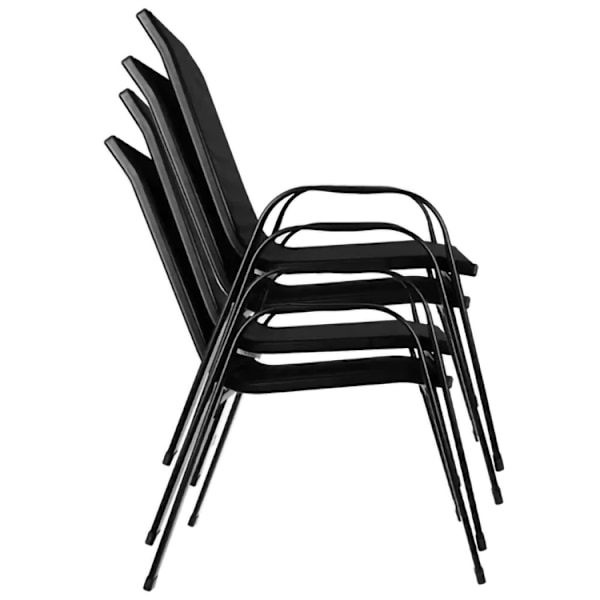 Trädgårdsstolar Set - 4 st Black