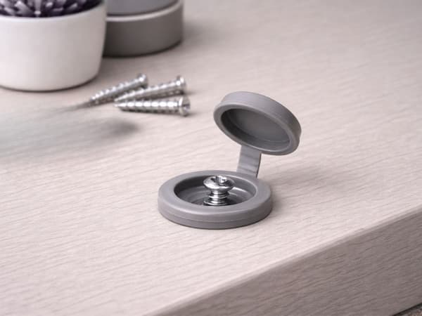 Skruvskydd 100 st möbel Grey