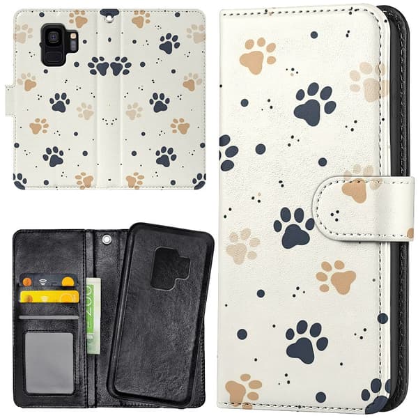 Samsung Galaxy S9 - Plånboksfodral/Skal Paws