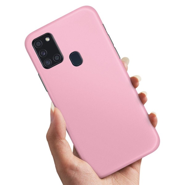 Samsung Galaxy A21s - Cover/Mobilcover Lysrosa Light pink