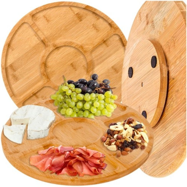 Roterande Serveringsbricka / Serveringsfat - Bambu
