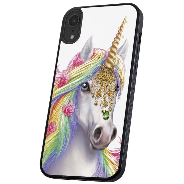 iPhone X/XS - Skal/Mobilskal Unicorn/Enhörning multifärg