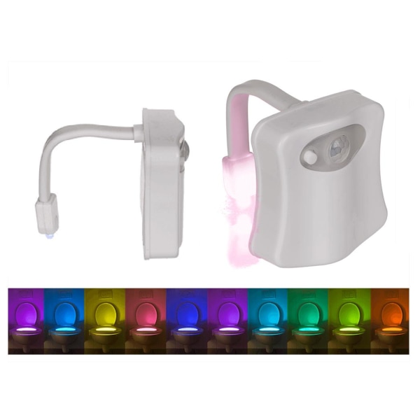 Toiletlampe med Bevægelsessensor / Natlampe - Oplyser toilettet Multicolor