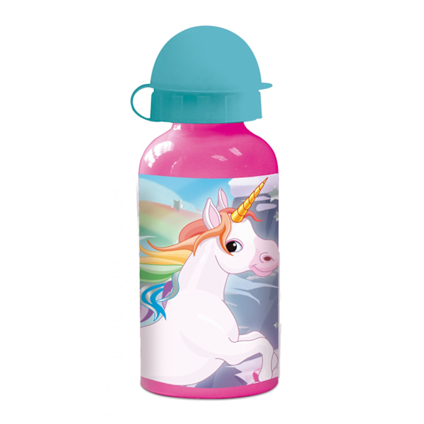 Aluminium vattenflaska med unicorn, 400 ml