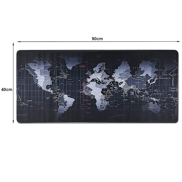 Musmatta Världskarta - 90x40 cm - Gaming