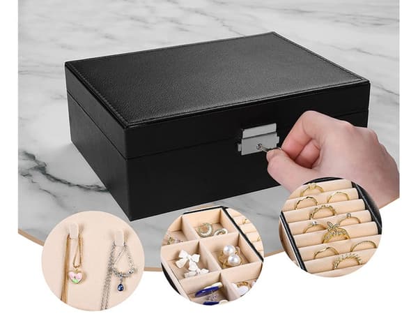Casket organizer smyckeskrin elegant nyckellåda