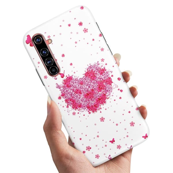 Deksel / Mobildeksel til Realme X50 Pro - Blomsterhjerte