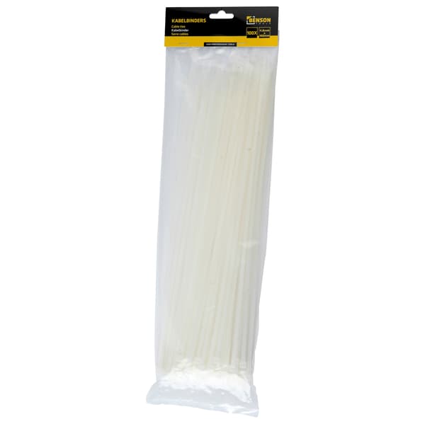 Kabelband 4.8 x 370 mm 100 st vit