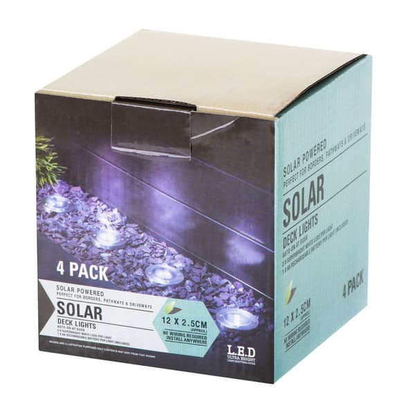 Trädgårdsbelysning LED - Solcell - 4 st Kallvit