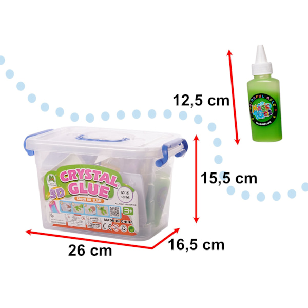 Klej kristalllim slime 3D zestaw 26el.