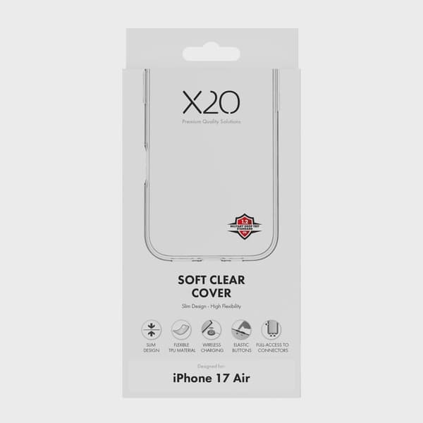 X2O Clear Soft Skal iPhone Air Klar
