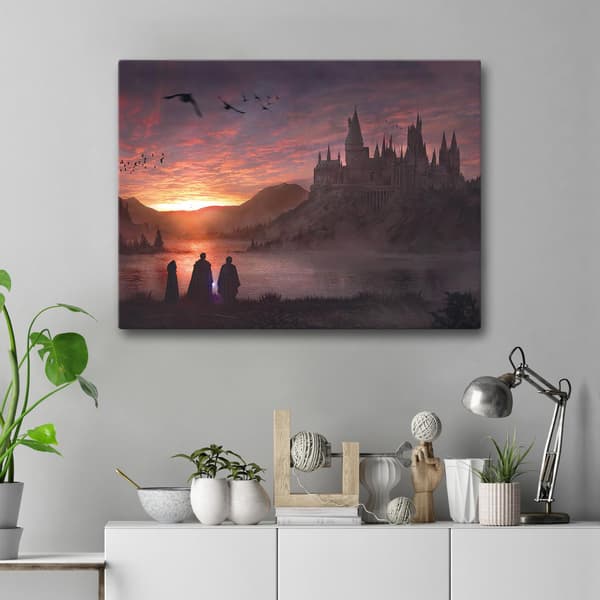 Lærredsbillede / Lærredstryk - Harry Potter - 40x30 cm - Lærred Multicolor